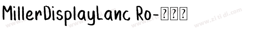 MillerDisplayLanc Ro字体转换